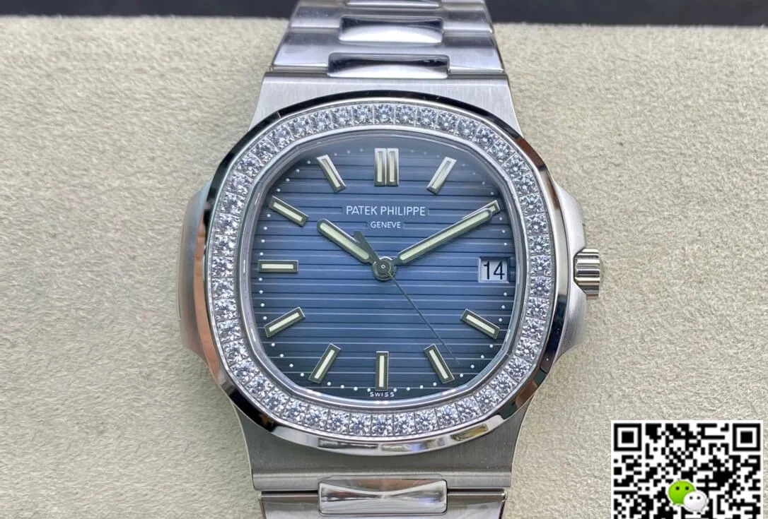 Patek Philippe Nautilus 5713 1G-010 PPF Factory 1:1 Best Edition Replica Watch V4 Blue Dial Swiss Cal.324 SC